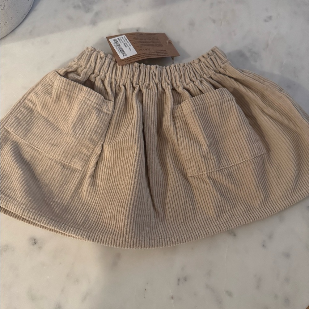 Beige Corduroy Skirt